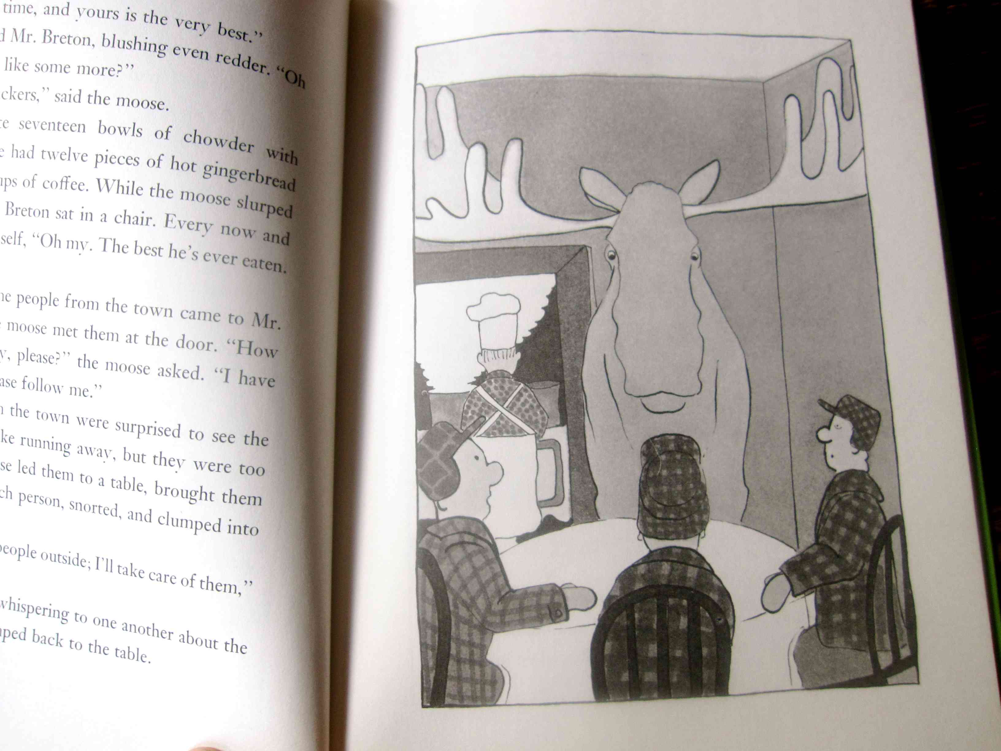 Blue Moose serving customers in Blue Moose by Daniel Manus Pinkwater