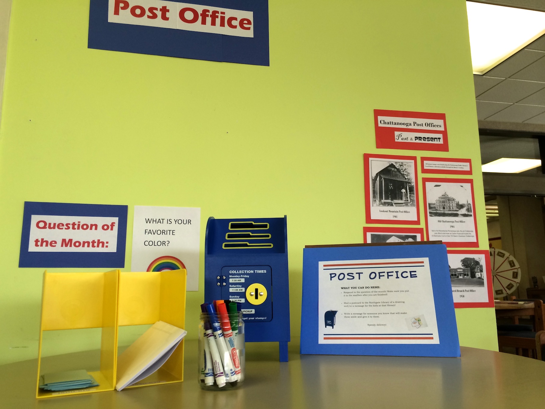 writing center post office for kids