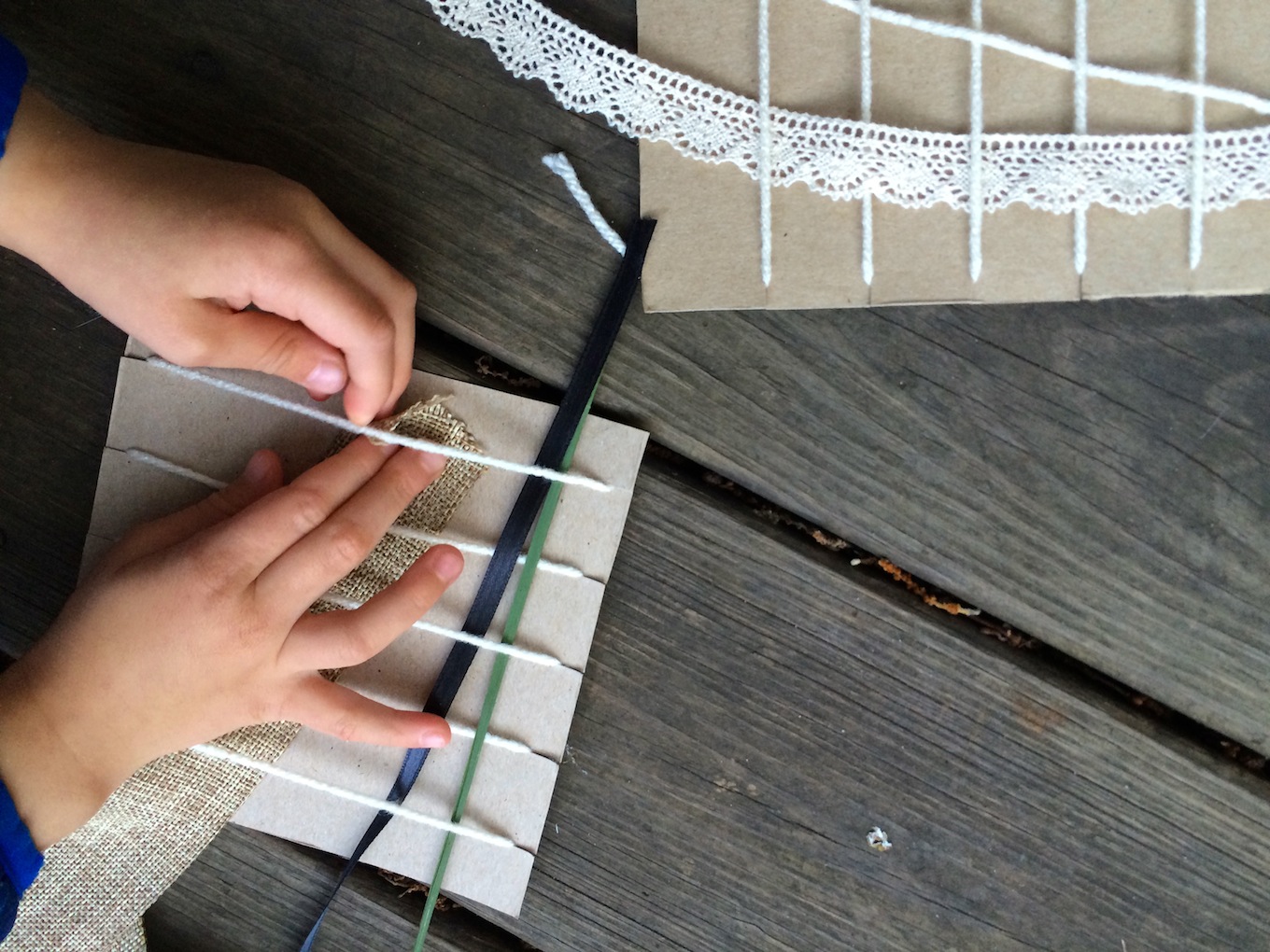 kids nature weaving