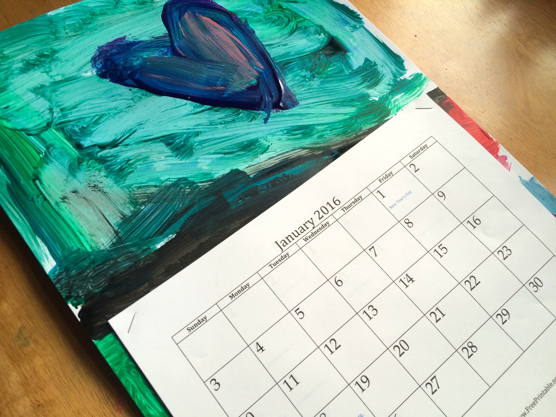 Kid's Art Calendar