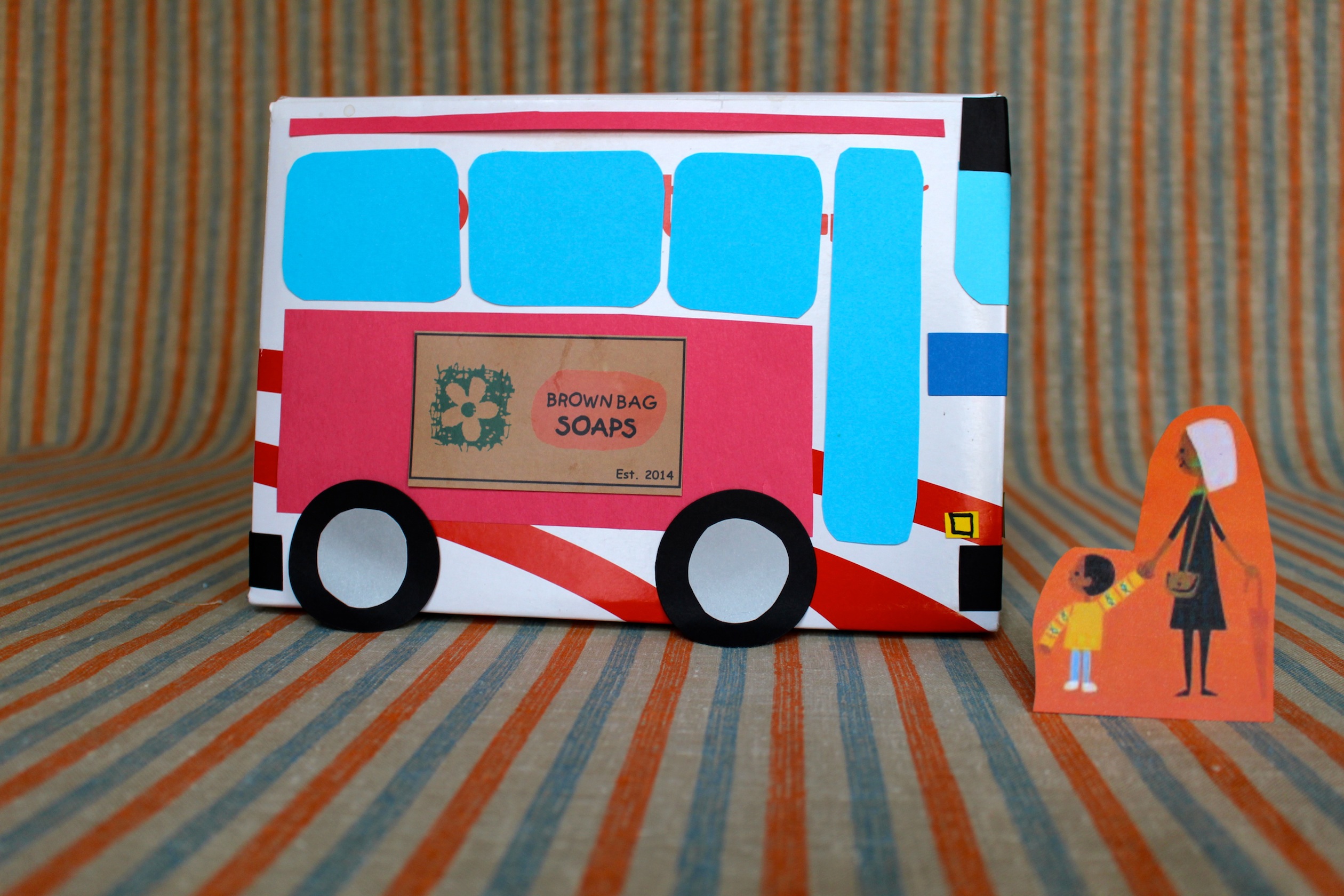 Last Stop on Market Street 3D Bus Art Project - Make a bus like the one CJ and Nana ride using a recycled box and paper scraps