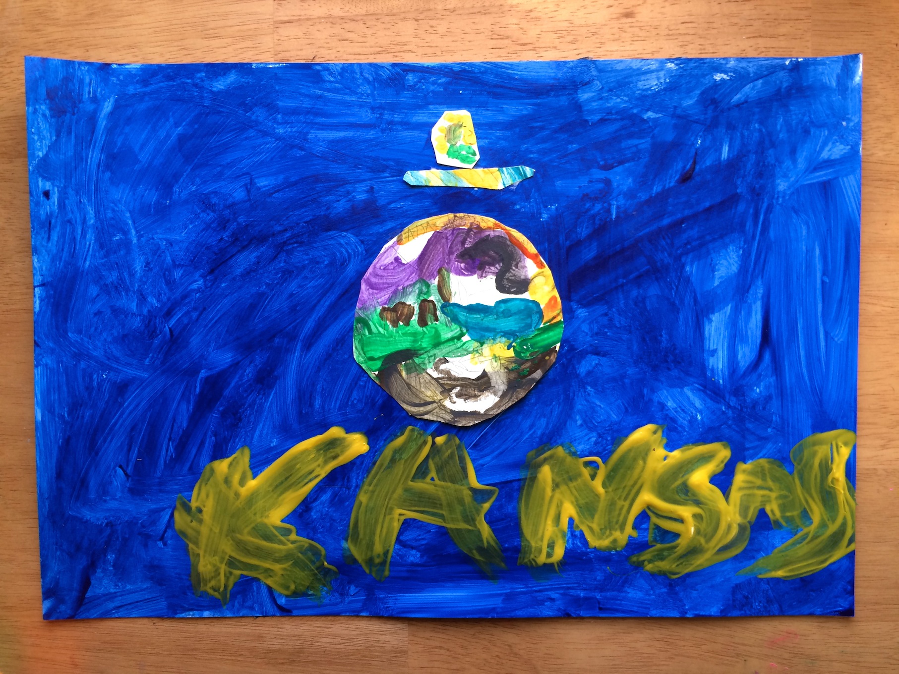 Make a Kansas flag for Kansas Day