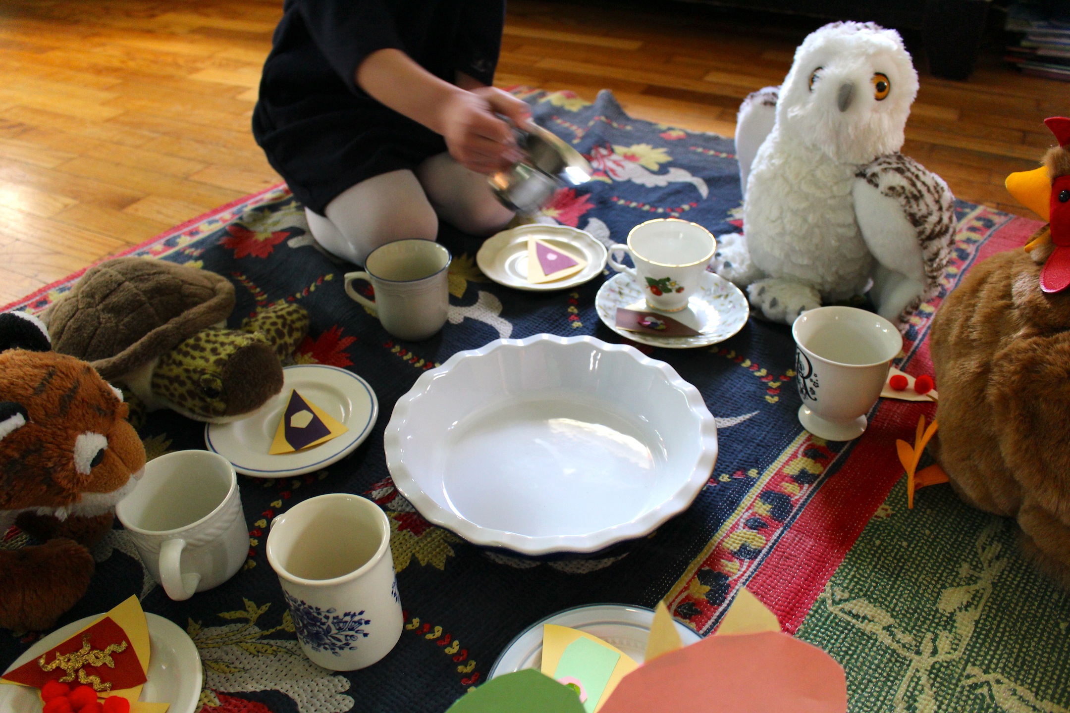 Winter Tea Party pretend play for kids