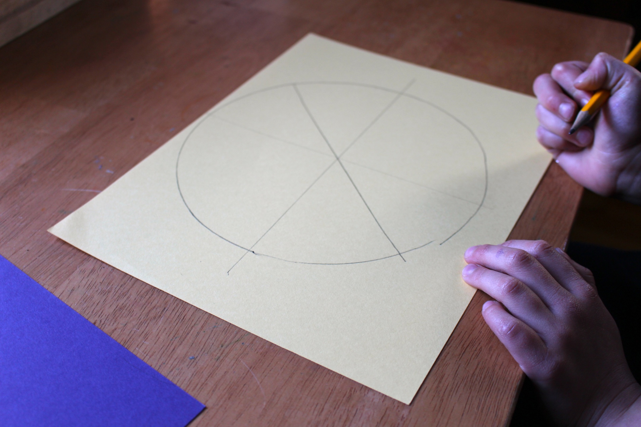 pie art project is a basic introduction to the concept of fractions