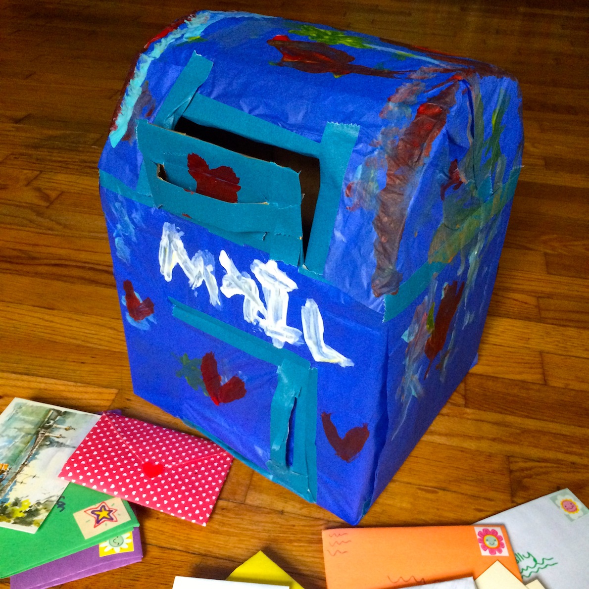 cardboard play mailbox