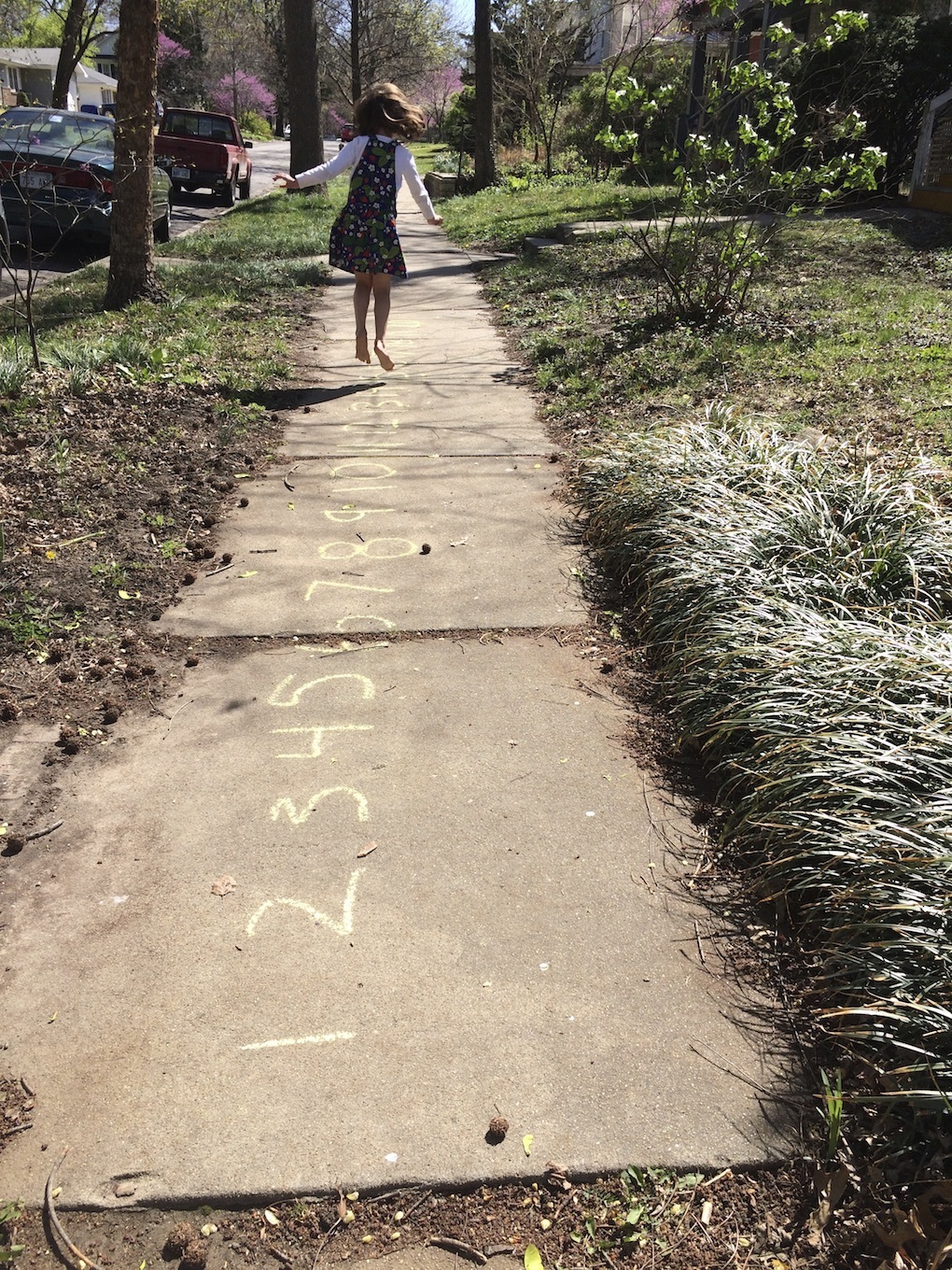 homeschool number line jumping