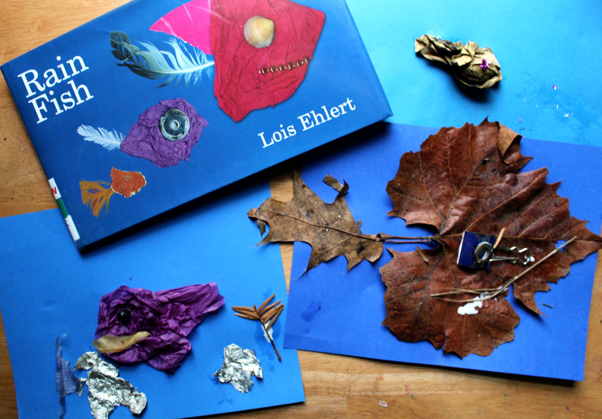 Art and nature collide making Rain Fish out of debris found after a rainstorm- A fun rainy day project for kids of all ages