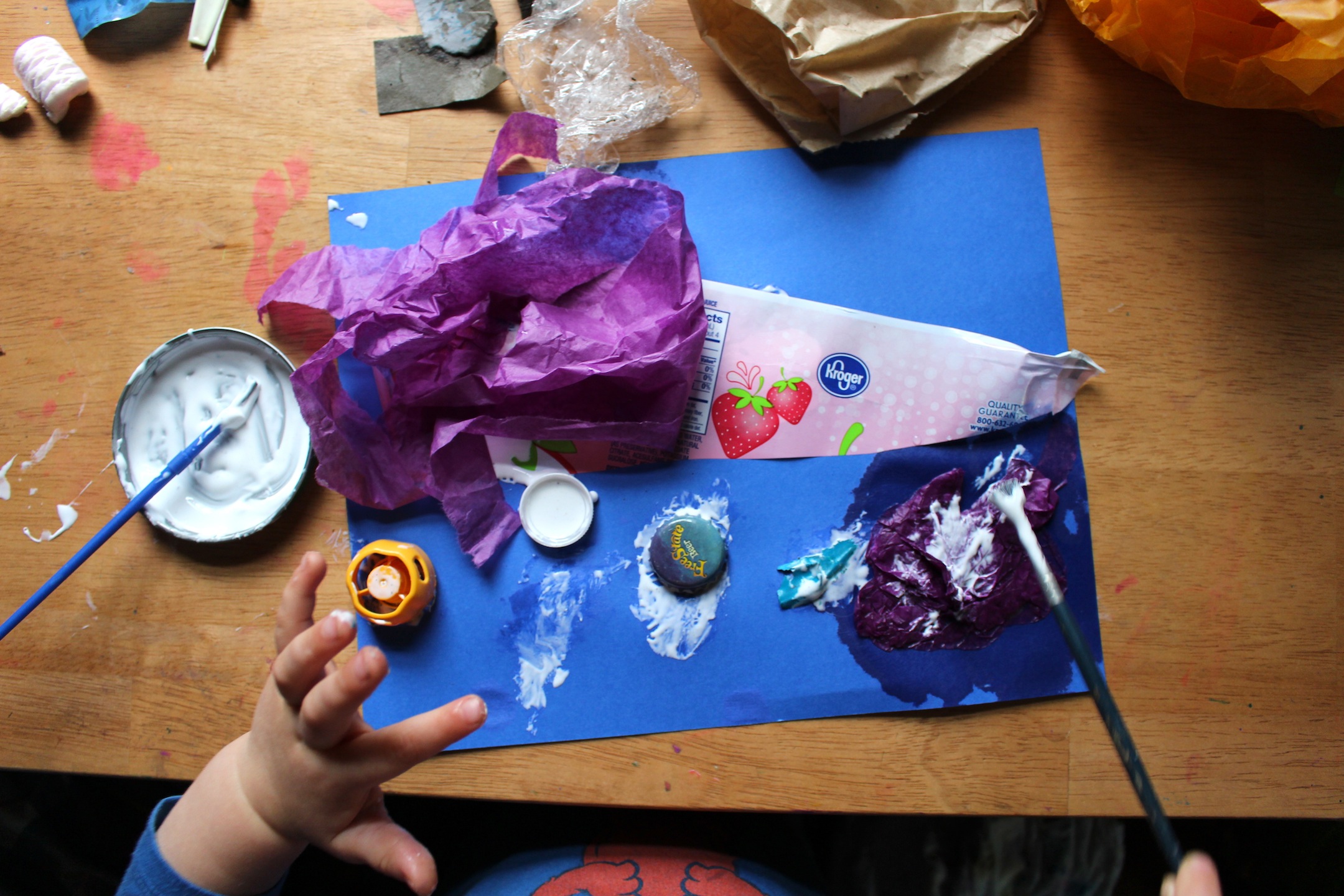 Rainy day craft for kids-- Making Rain fish