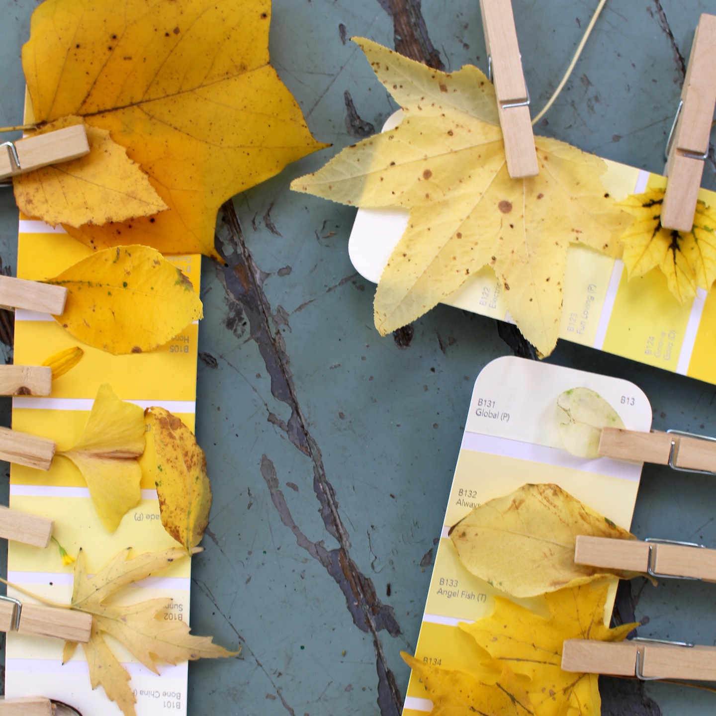 Yellow Time autumn color theory craft for kids