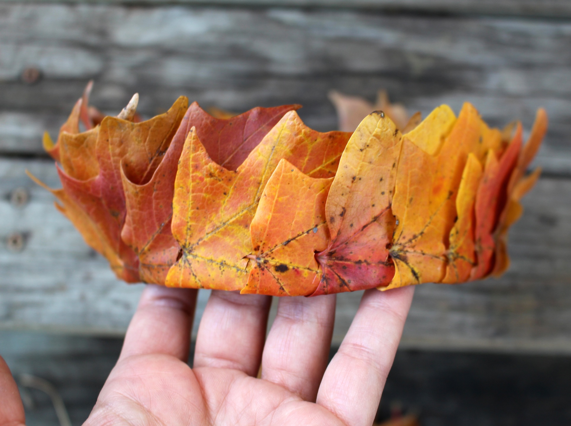 how to make a leaf crown 11